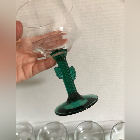 Vtg Libbey Cactus Margarita Glasses - Set of Eight - Picture 7 of 14